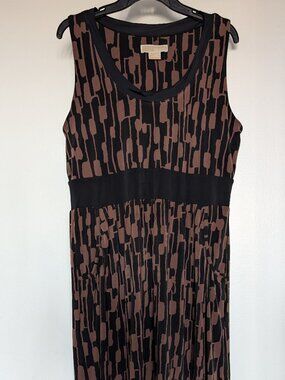 MICHAEL Michael Kors Sleevless Geometric Abstract Print Dress-Size L